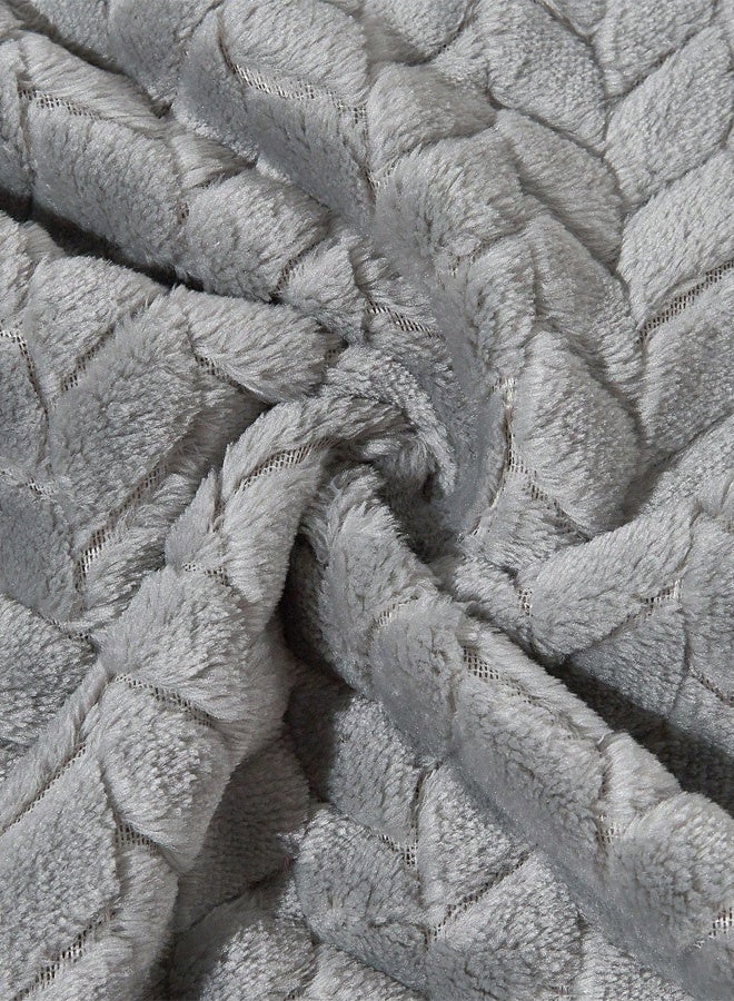 Hanayo Baby Blanket Flannel Cozy Throw Blankets for Newborn Infant and Toddler Super Soft and Warm Receiving Baby Blanket for Boys and Girls(Grey) - Image 5