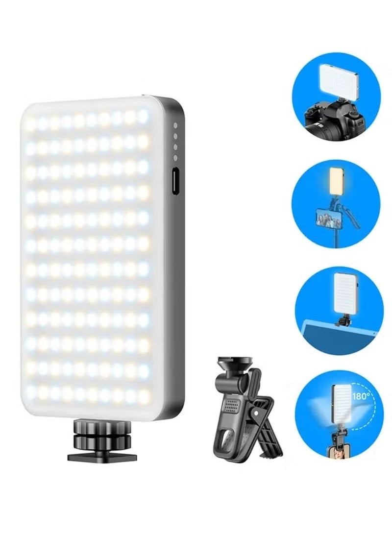 TIGER - D10 120 LED Video Light Camera Light – 360° Adjustable, Portable Photography Lighting with Type-C Charging, 3000mAh Rechargeable Battery, CRI 95+, 2500K-9000K Adjustable Color Temperature, 90+ Minutes Continuous Working Time, On-Camera Fill Light - Image 1