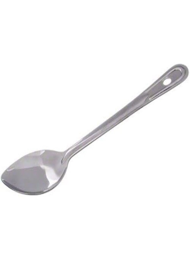 Great Credentials Stainless Steel Solid Basting Serving Spoons, Commercial Restaurant Grade, 11-inch - Image 4