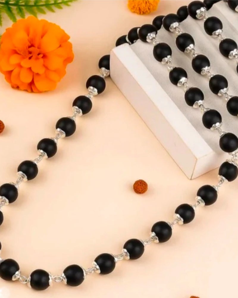 قلادة كارونجالي (خشب الأبنوس الأسود) مصنوعة يدوياً مع سوار، معتمدة من المختبر - Image 2