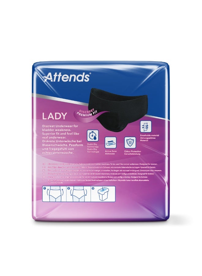 Attends Lady Discreet 3 Underwear Large Size | With Active Zone | Quick Dry Technology | Odour Protection | 100% Breathable | Disposable | 10 Pieces - Image 2