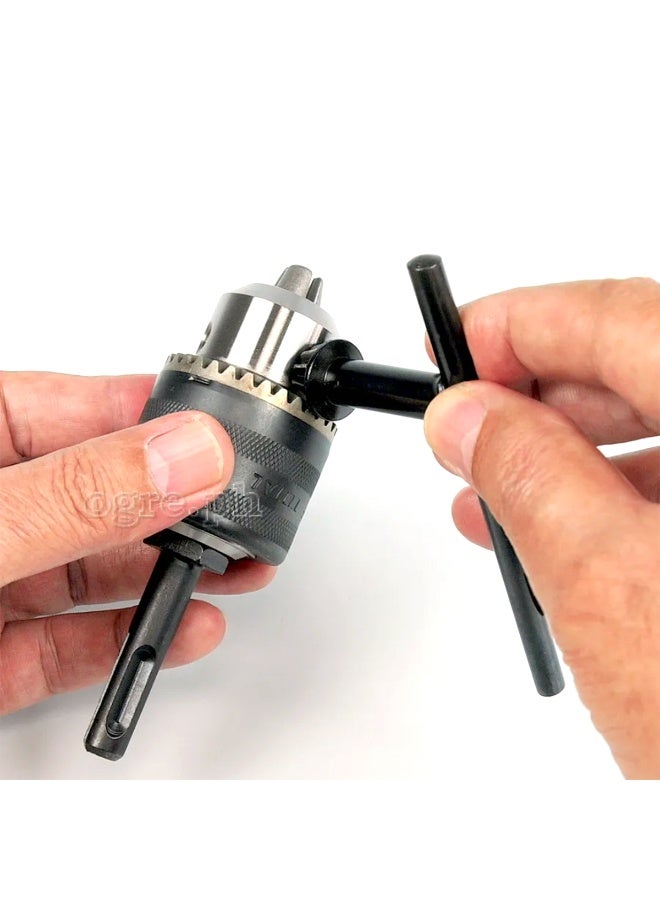 TOTAL 13mm Drill Chuck with Adapter 1/2 Inch Capacity Keyed Chuck Set SDS Plus Shank Adapter with Chuck Key Chrome Vanadium Steel Drill Chuck For Electric Drill and Rotary Hammer Use - TAC451301 - Image 5