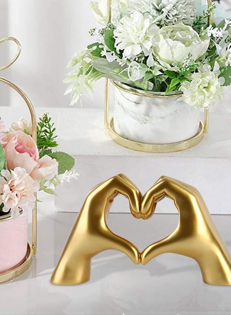 Zikra Golden Gesture Decoration, Love Finger Statue Modern, Modern Art Sculpture Personalized Finger Home Decoration, Creative Wedding Home Desktop Decoration - Image 5