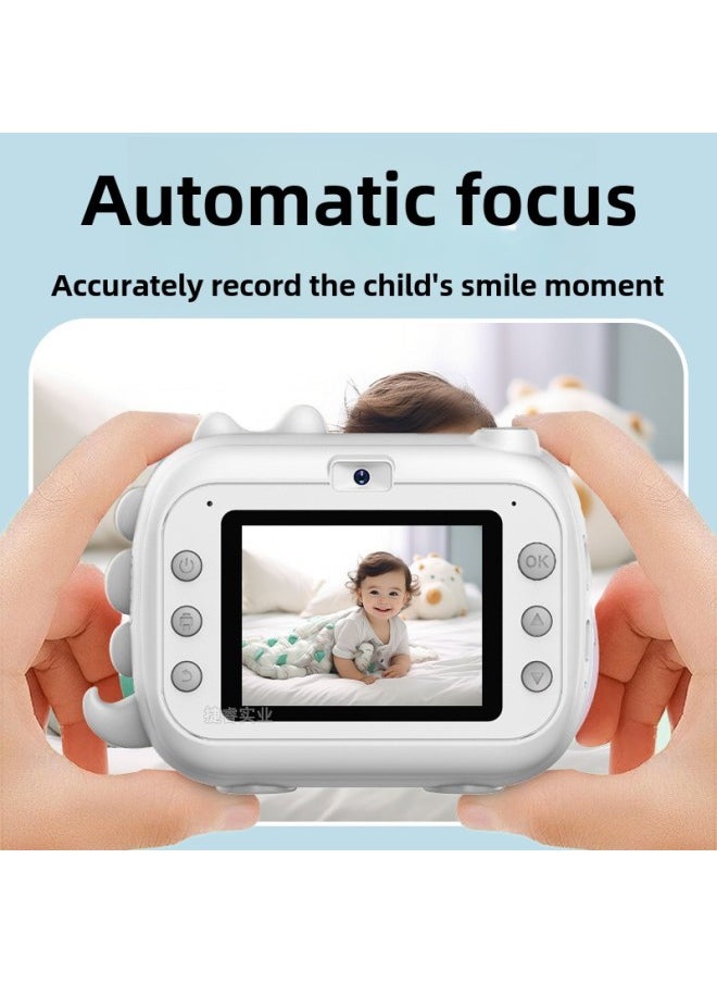 Generic Children's Print Camera HD 2.4 "Display Dual Lens Digital Camera-Color:Pink Dinosaur  - Image 3