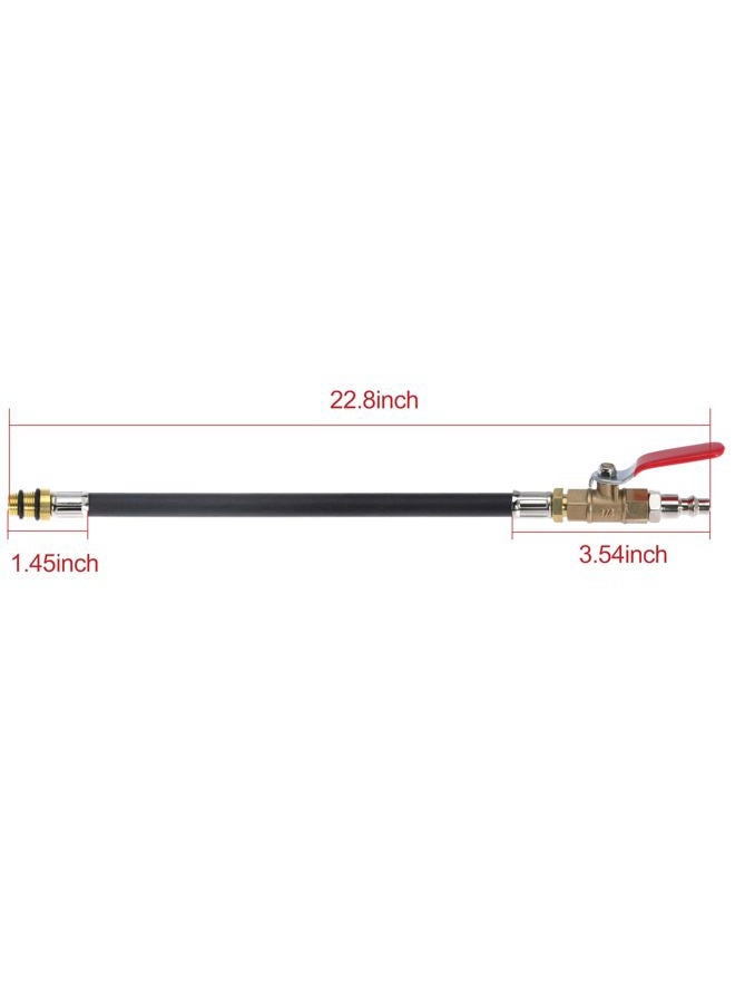 Seweder Engine Air Valve Holder Pressure Pipe with Ball Valve M12 M14 Thread to 1/4 NPT Cylinder Leakage Testing Assistant Tool for Ford for Mustang for GM LS1 LS2 LS3 4.8 5.3 6.0 Trucks - Image 3