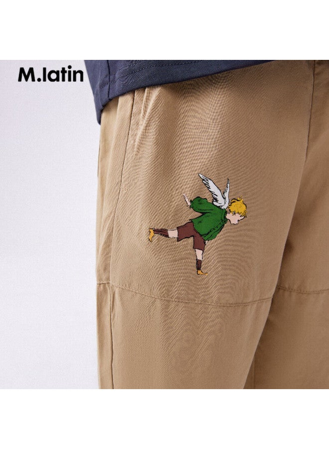 M.latin Children's Clothing, Kids' Pants, Summer New Style, Boys And Girls, Small Children, Woven Mid-length Pants, Khaki, 110cm - Image 3
