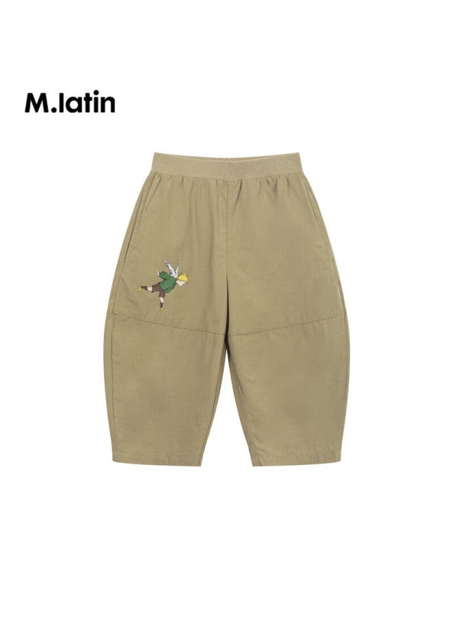 M.latin Children's Clothing, Kids' Pants, Summer New Style, Boys And Girls, Small Children, Woven Mid-length Pants, Khaki, 110cm - Image 4