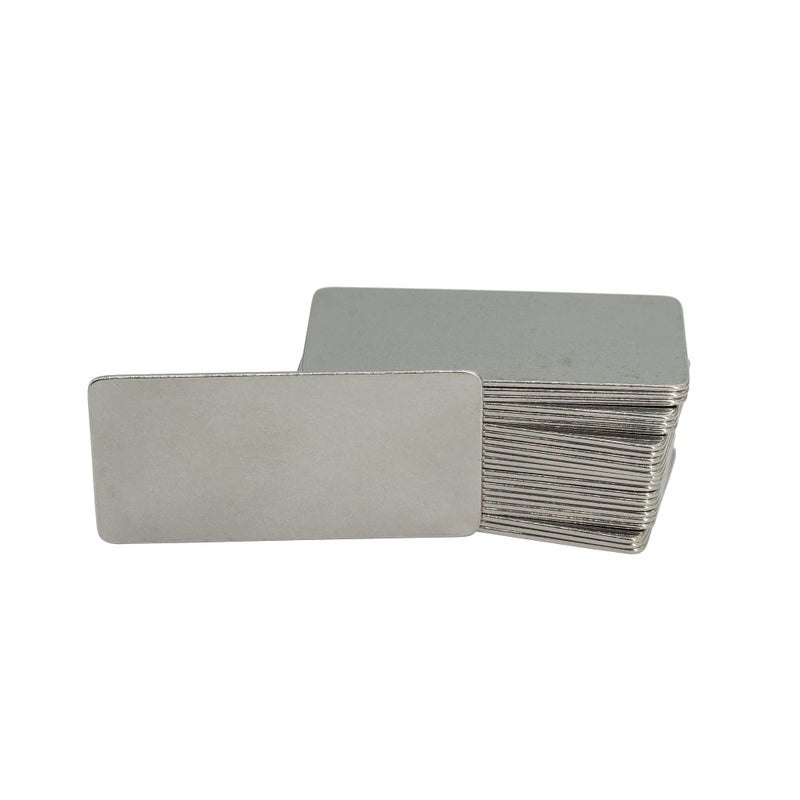StayMax Stainless Steel Engraving Blank Tags Rectangle Stamping Blanks Blank Metal Plate 25 Pack 1x2Inch - Image 3