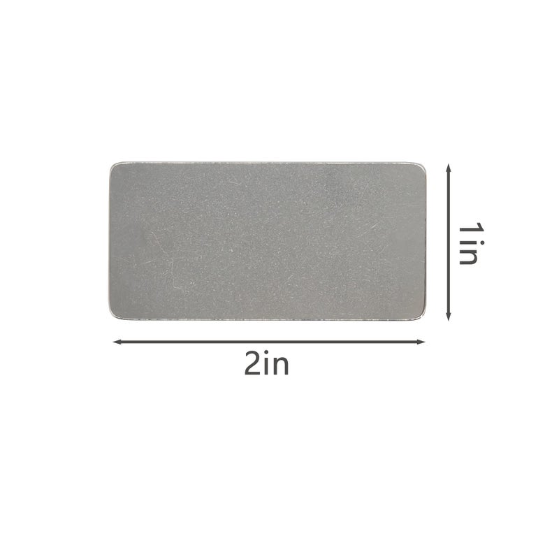 StayMax Stainless Steel Engraving Blank Tags Rectangle Stamping Blanks Blank Metal Plate 25 Pack 1x2Inch - Image 2