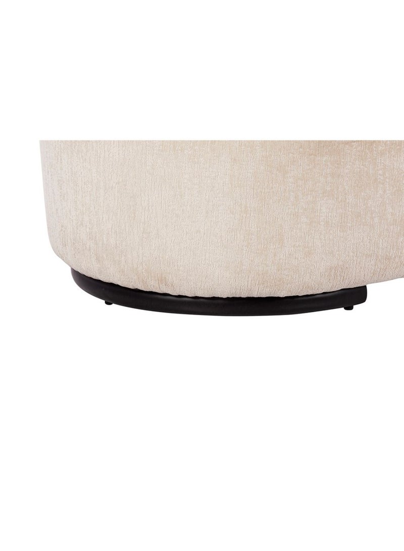 DANUBE HOME Leeds 3 Seater Fabric Sofa 3 Seater Sofa | Modern Design Three Seat Sofas | Comfortable Living Room Furniture L242xW86xH73.5cm - Light Ivory  - Image 5