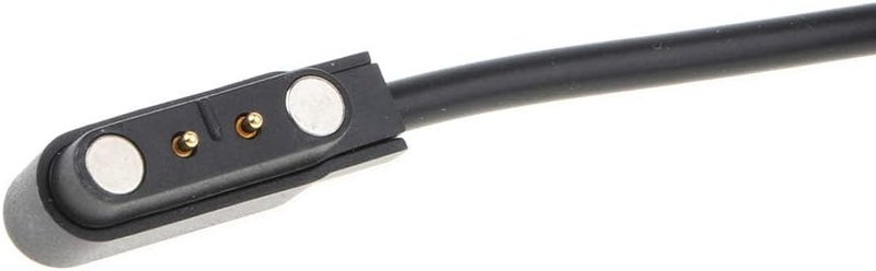 klarako Charging USB Cable for Smart Watch 2 pin Magnetic Suction Charger Cable (Black) - Image 4
