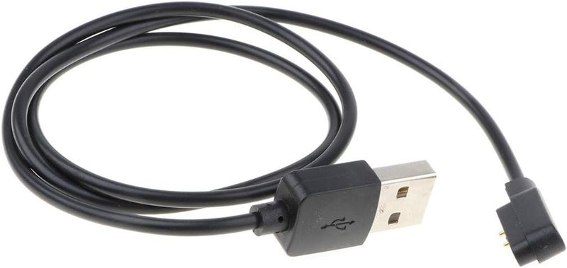 klarako Charging USB Cable for Smart Watch 2 pin Magnetic Suction Charger Cable (Black) - Image 3