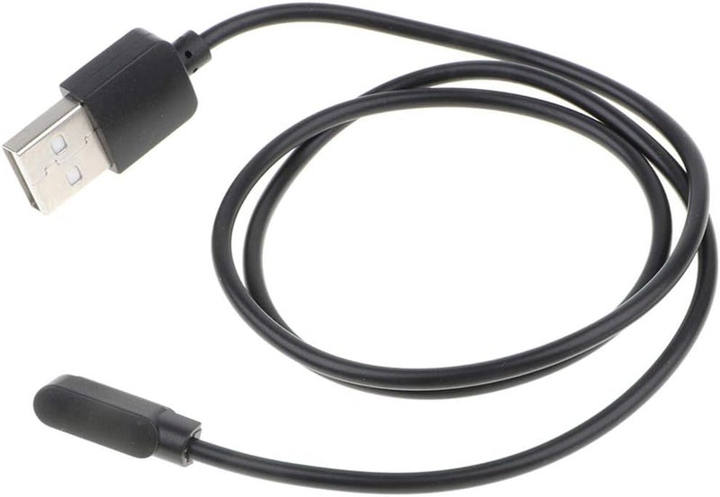 klarako Charging USB Cable for Smart Watch 2 pin Magnetic Suction Charger Cable (Black) - Image 2