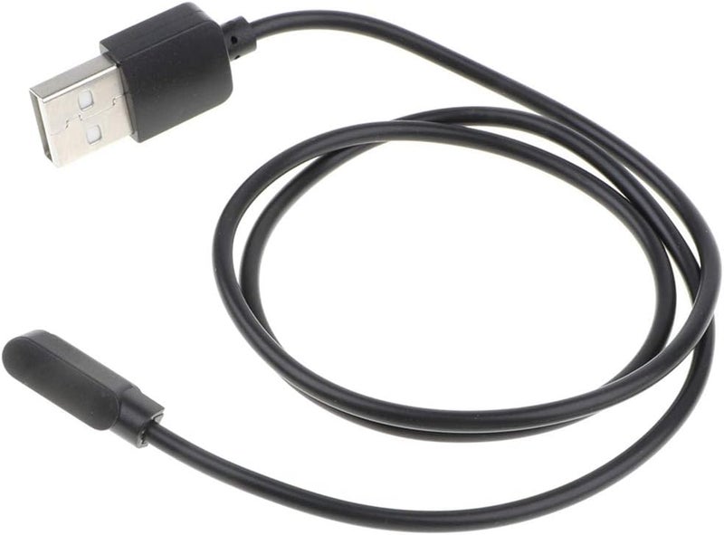 klarako Charging USB Cable for Smart Watch 2 pin Magnetic Suction Charger Cable (Black) - Image 5