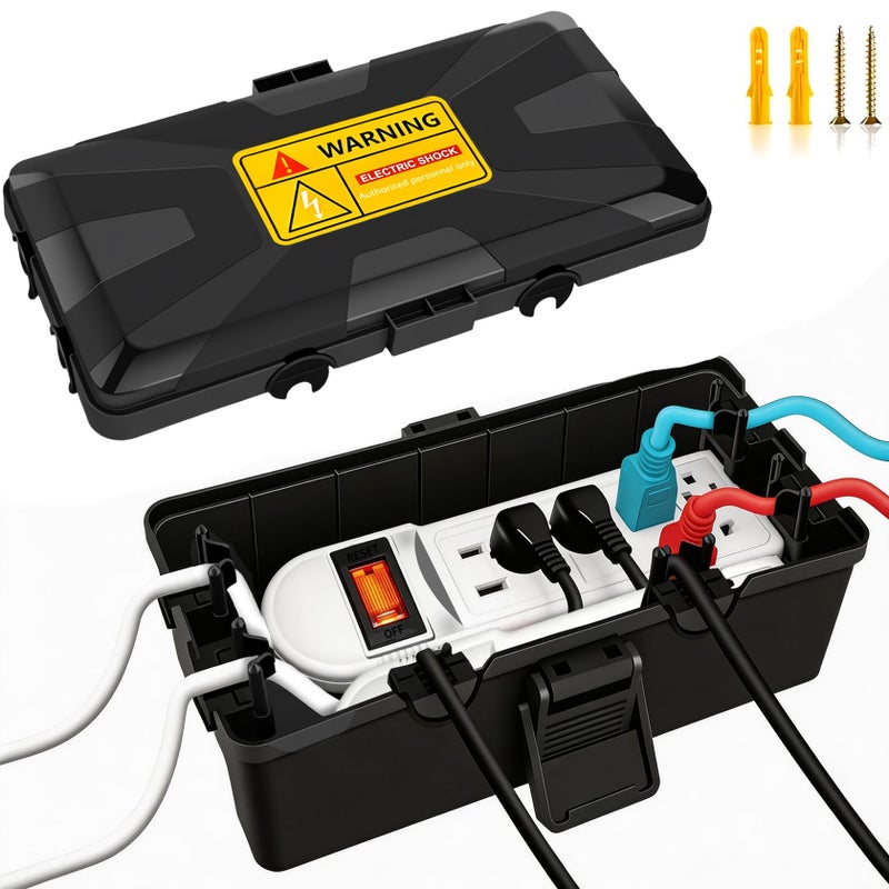 FZDSY Outdoor Electrical Box 103 x 59 x 37 inIP54 Waterproof Extension Cord Connection Box with 6 Cable Entry PortsWeatherproof Outlet Cover for Power StripHoliday LightsPlug Extension Cables - Image 2