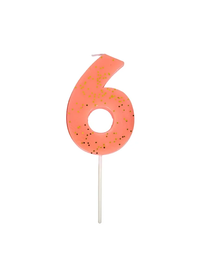ميري ميري Coral Number 6 Candle