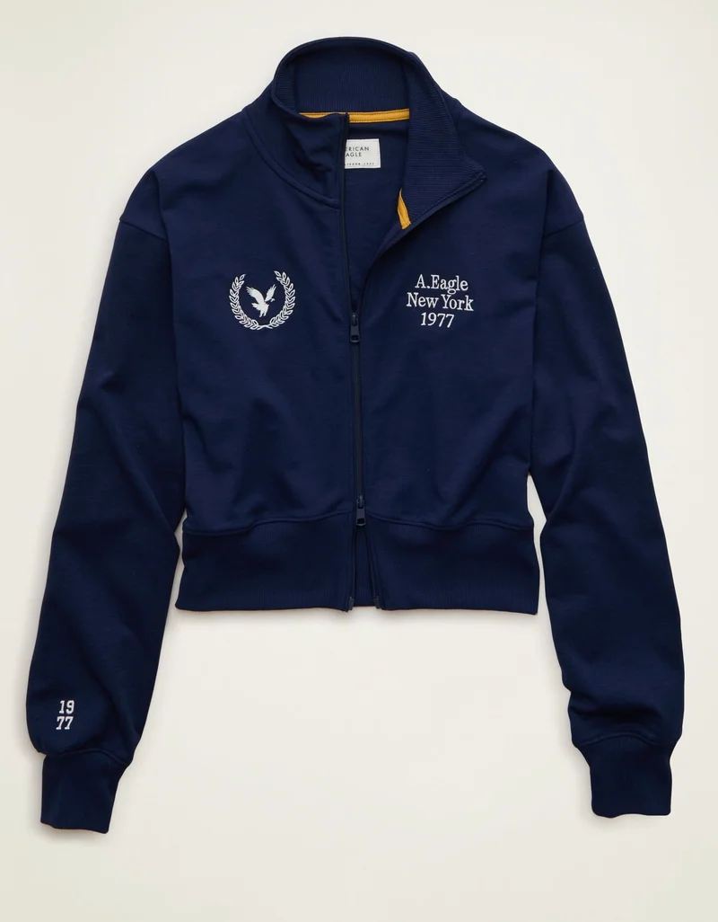 American Eagle  AE Graphic Full-Zip Track Jacket  | Best Price UAE