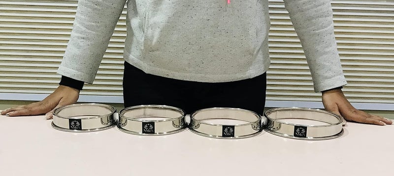 NYRA NYRA StainlessSteel Matka RingMatka StandPot standPot Rings Multipurpose Stand for Kitchen Steaming Tray Stand Steamer Rack Stand Also Used for Barbeque Set of 4  - Image 5