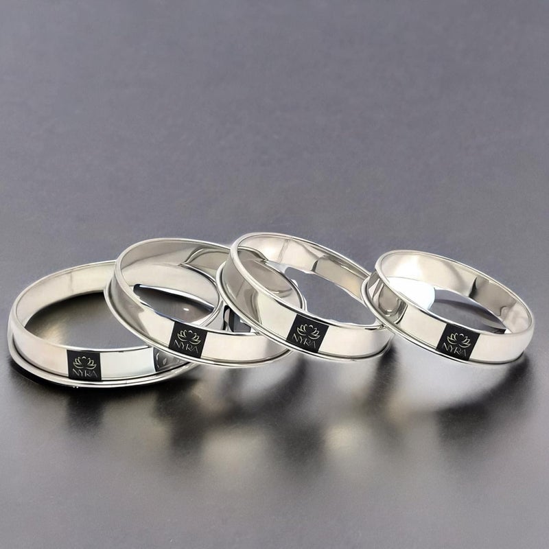 NYRA NYRA StainlessSteel Matka RingMatka StandPot standPot Rings Multipurpose Stand for Kitchen Steaming Tray Stand Steamer Rack Stand Also Used for Barbeque Set of 4  - Image 4