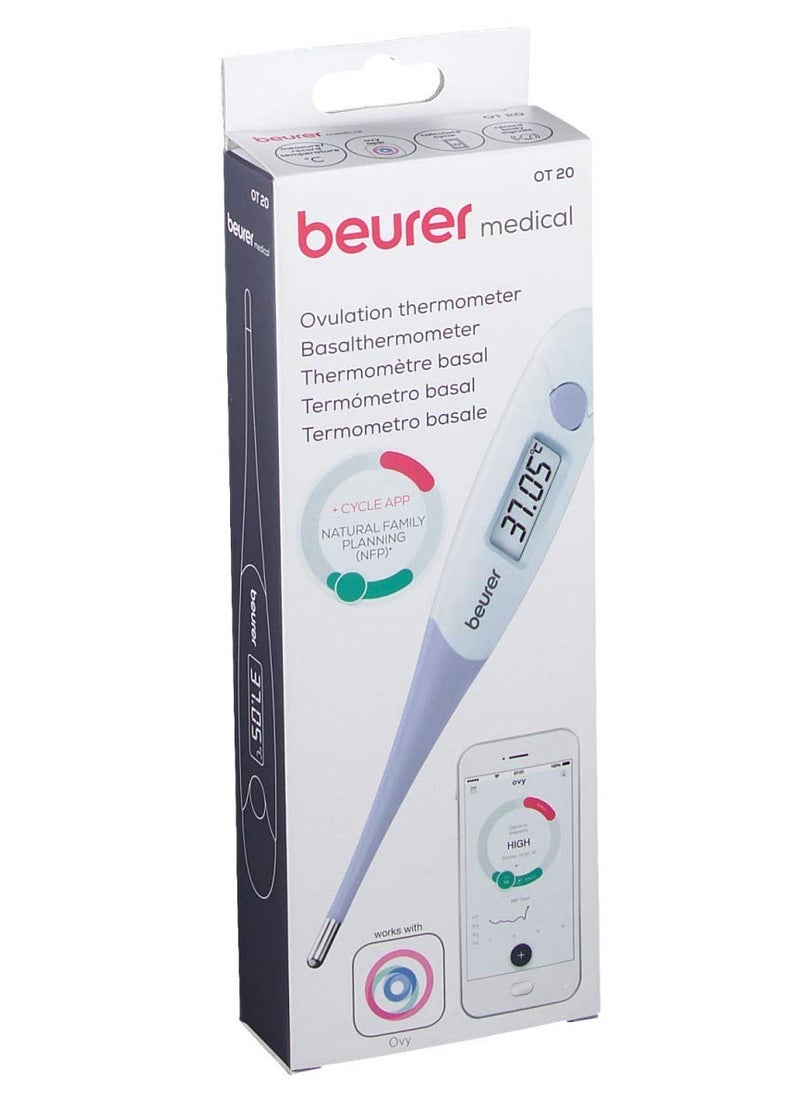 Beurer OT 20 Basal Thermometer Accurate Oral & Vaginal Measurement Compatible with Ovy App  - Image 1