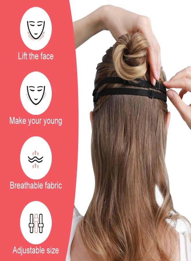 4 Pcs Facelift Bands with Clips Patch Straps Adjustable Instantly Hairpin Facial Lifting Bands Facelift Bands Reusable Lifting Saggy Skin Patch Elastic Bands for Facial Wrinkles crow's feet - Image 3