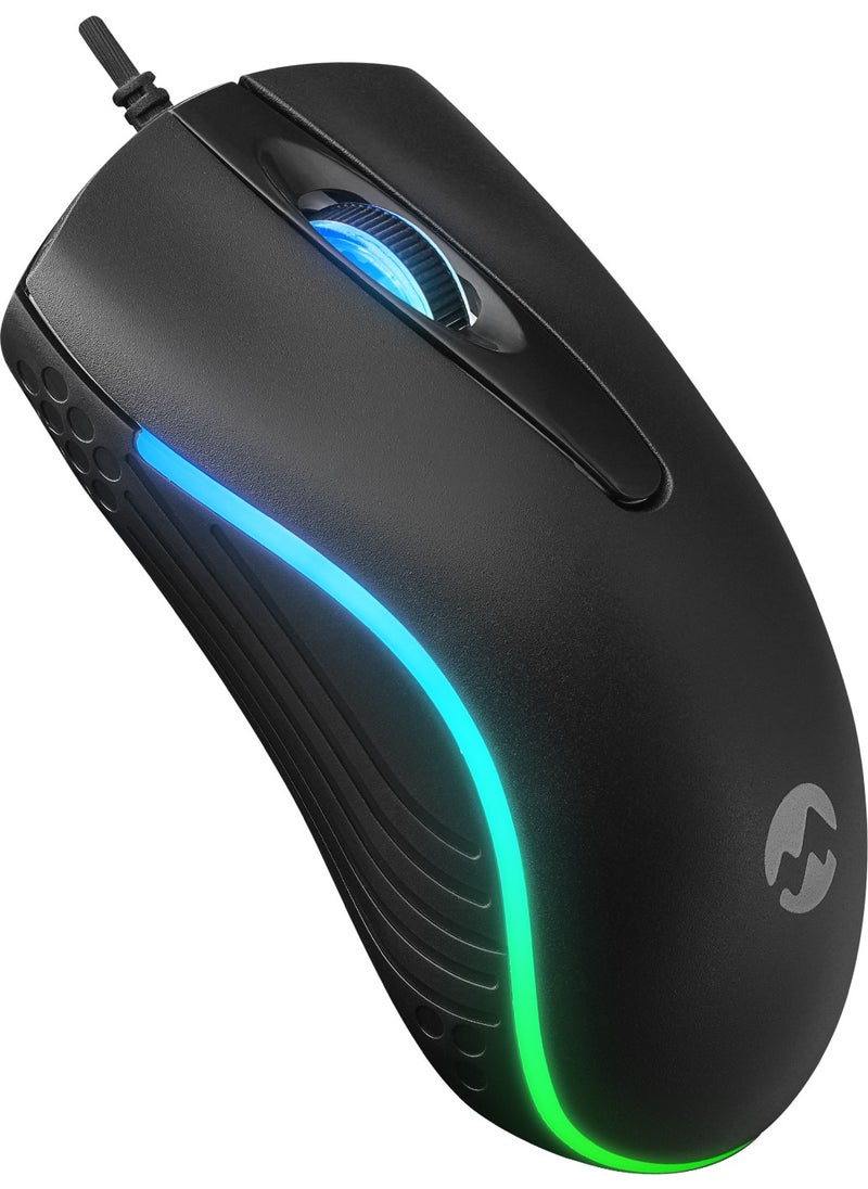 Everest SM-M9 USB Wired Black 3D Optical LED Mouse  - Image 1