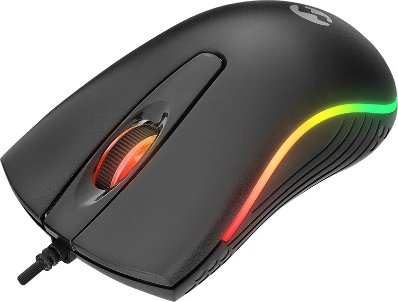 ايفرست ماوس USB سلكي أسود ثلاثي الأبعاد بصري LED SM-M9