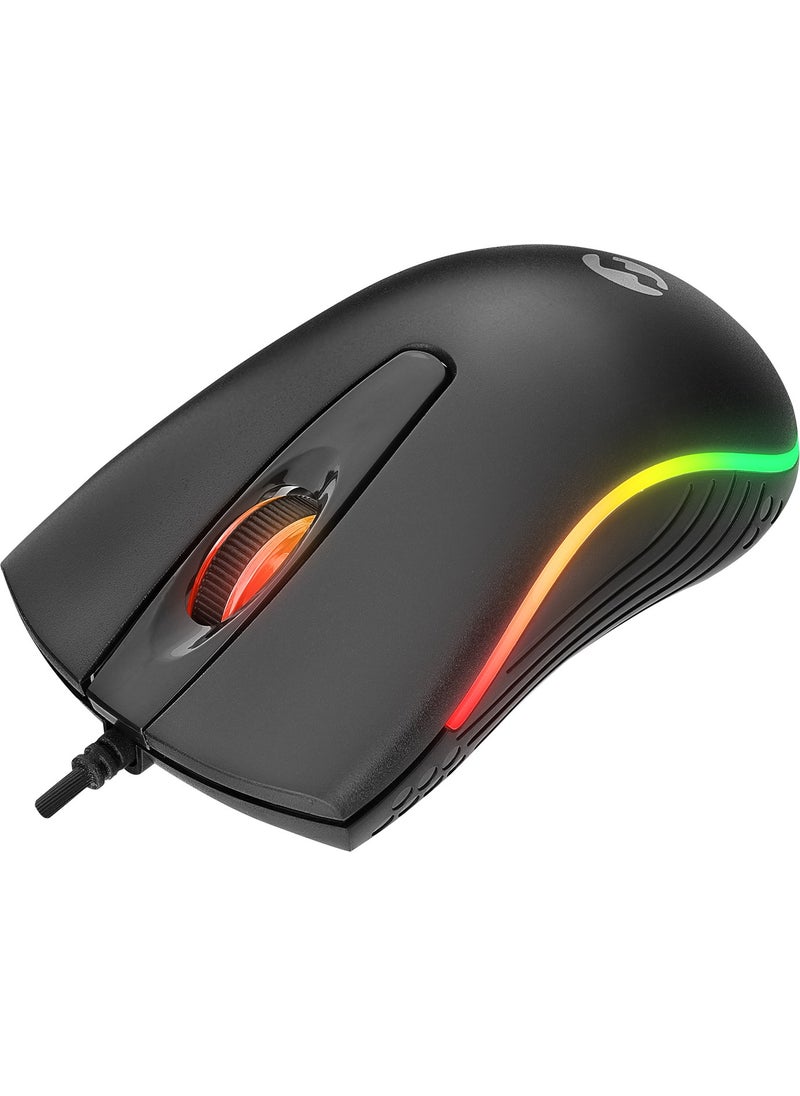 Everest SM-M9 USB Wired Black 3D Optical LED Mouse  - Image 5