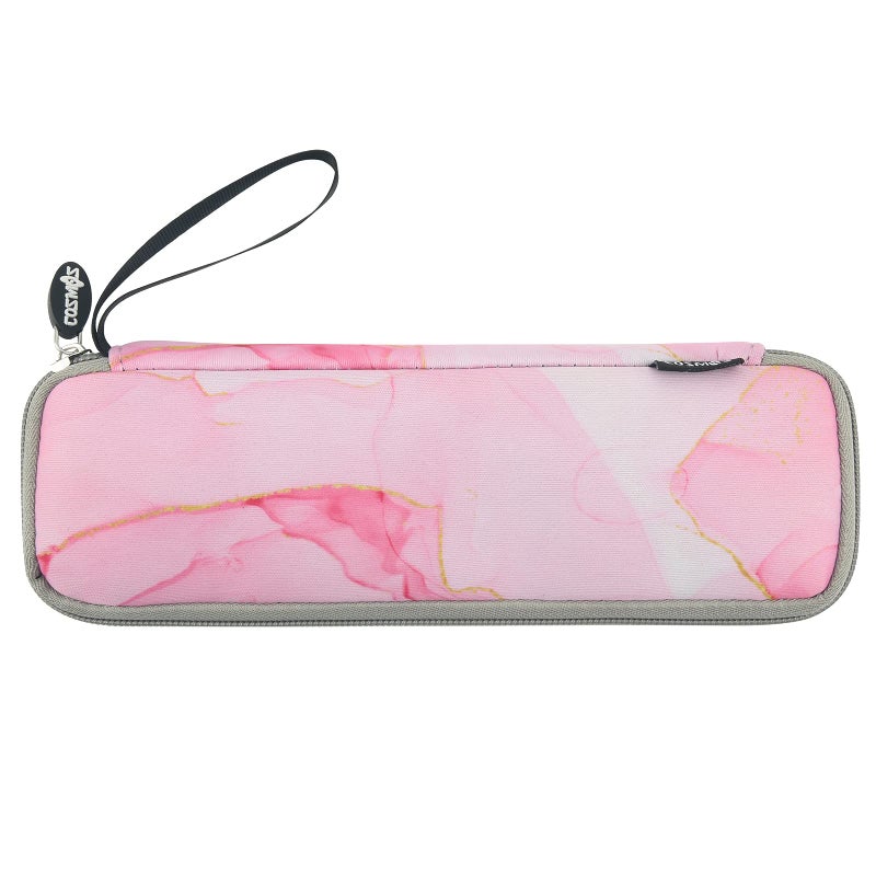 COSMOS Cosmos Reusable Portable Travel Tableware Carrying Bag Storage Case Cutlery Flatware Organziers for Straw Spoon Fork Chopsticks Utensil Holder Marble Pink Pattern 