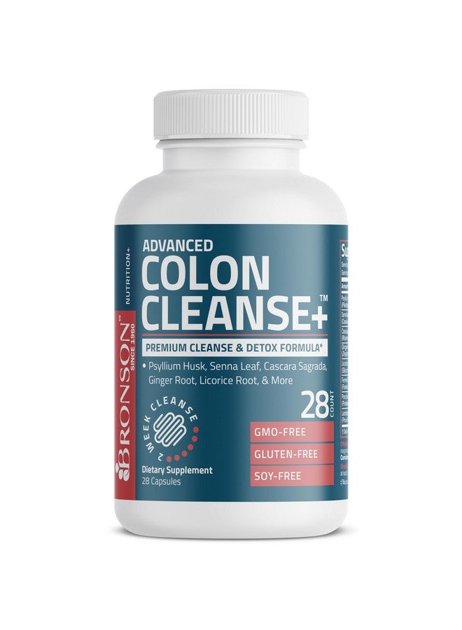 Bronson Bronson Advanced Colon Cleanse Premium 14 Day Cleanse & Detox Formula with Psyllium Husk, Senna Leaf, Cascara Sagrada, Ginger Root, Licorice Root & More, Non-GMO, 28 Capsules  - Image 4