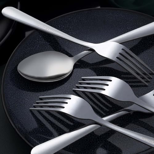Unokit Dinner Spoons Set Silverware - 24-Piece (6.7 inch) Stainless Steel Spoon, Dessert, Table, Silverware Spoons Only for Home, Kitchen or Restaurant - Mirror Polished, Dishwasher Safe - Image 5