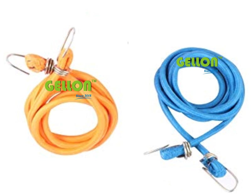 Gellon 2 Piece 6 Feet Long Bungee Cord with Steel Hook Stretched Up to 9 Feet/Shock Cord Luggage Tying Rope (Pack of 2) - Image 5