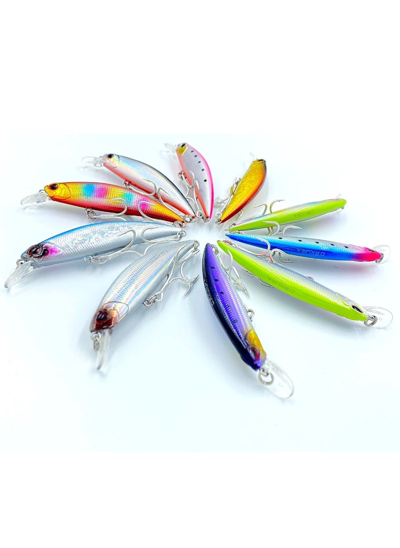 oakura Brute Fishing Lure Bkk Triple Hook - 90Mm Length, 19G Weight, Vibrating Sinking Action, Low Air Resistance Design, 10 Mesmerizing Colors  - Image 2