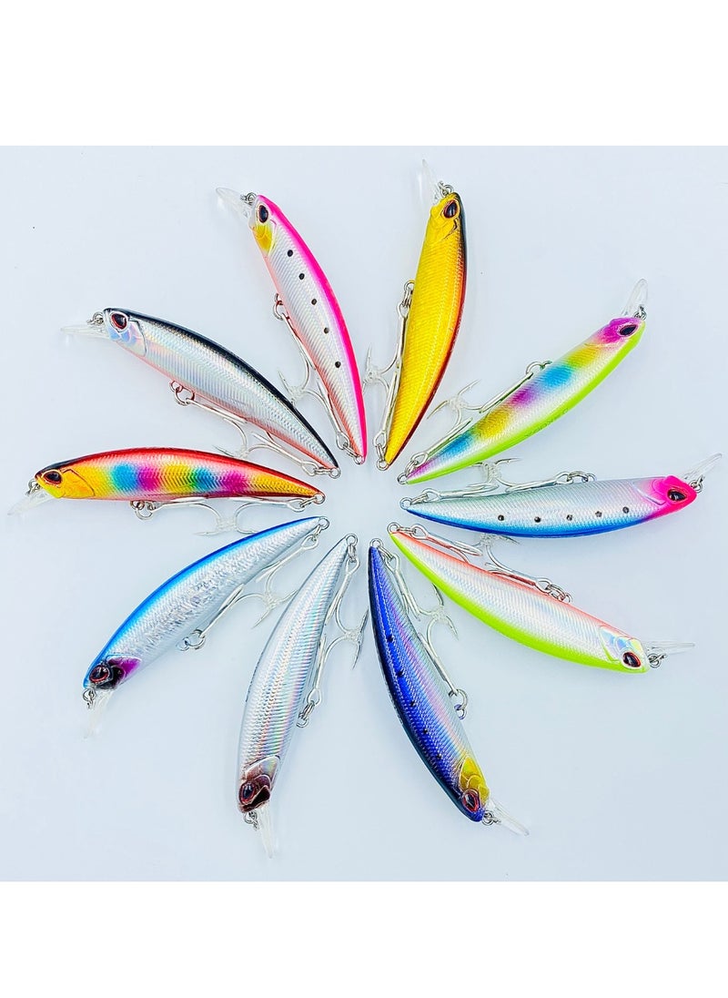 oakura Brute Fishing Lure Bkk Triple Hook - 90Mm Length, 19G Weight, Vibrating Sinking Action, Low Air Resistance Design, 10 Mesmerizing Colors  - Image 3