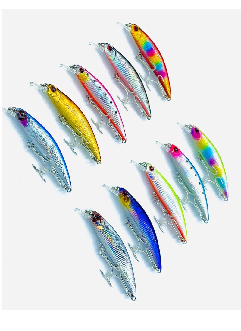 oakura Brute Fishing Lure Bkk Triple Hook - 90Mm Length, 19G Weight, Vibrating Sinking Action, Low Air Resistance Design, 10 Mesmerizing Colors  - Image 4