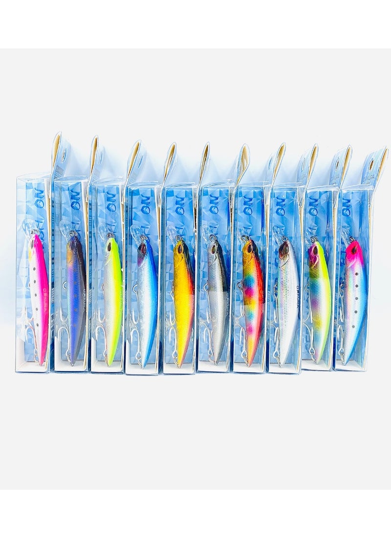 oakura Brute Fishing Lure Bkk Triple Hook - 90Mm Length, 19G Weight, Vibrating Sinking Action, Low Air Resistance Design, 10 Mesmerizing Colors  - Image 5