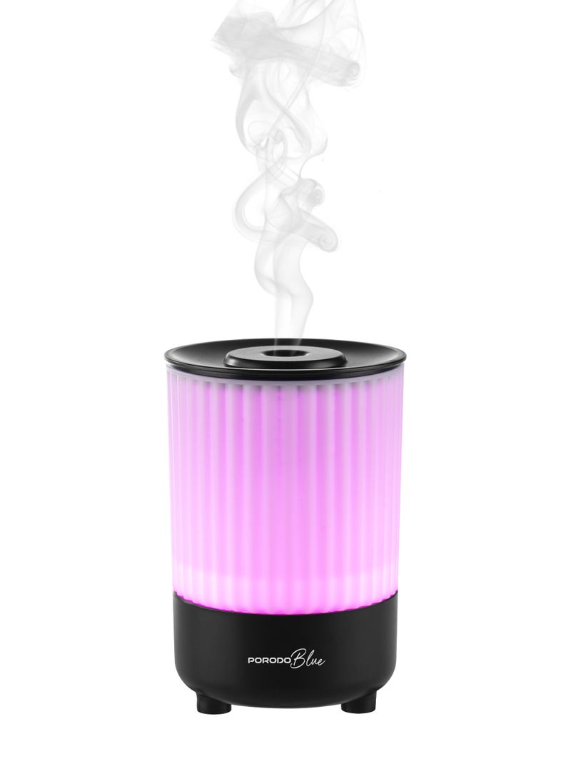 porodo Blue Noa Aroma Diffuser & Portable Humidifier with150mL Capacity, 7 Color LED Modes, USB-C Powered, Silent Aromatherapy Mist Maker for Home, Rooms & Office – Black - Image 1