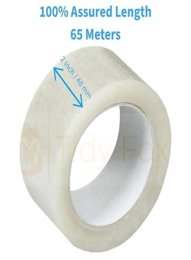 IRIKA Double Roll Transparent Packaging Tape (65m x 2 inches) - Multipurpose, Heavy-Duty Adhesive Tape - Image 2