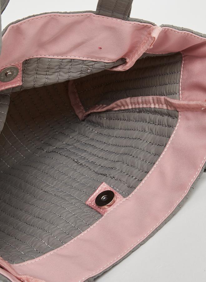 Styli Ribbon and Stitch Detail Tote Bag - Image 4