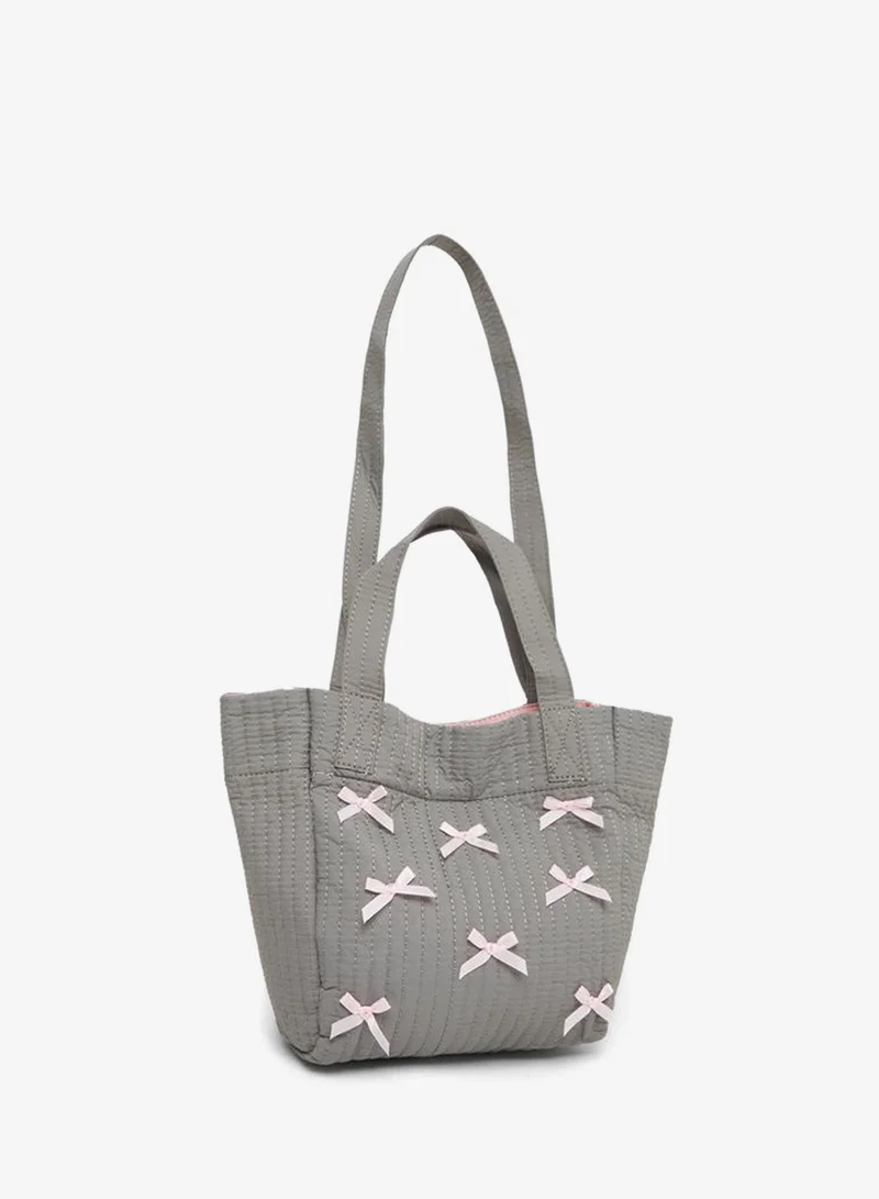 Styli Styli Ribbon and Stitch Detail Tote Bag