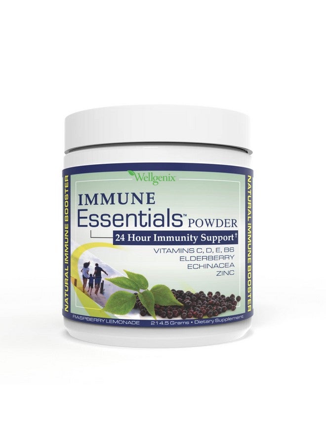Wellgenix Immune Essentials - Multivitamin Powder for Men, Women & Kids - Vegan Supplement with Vitamins C, D Elderberry Zinc, Echinacea for Toddler, Kid & Adult - 7.57g (Raspberry Lemonade) - Image 1