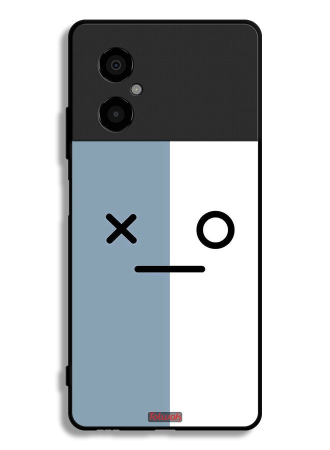 Tolwak Xiaomi Poco M4 5G Protective Case Cover Face Icons - Image 2