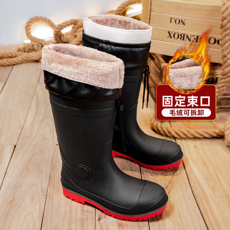 Kuang Jia Steel Head Steel Sole High Rain Boots Men'S Toe Anti-Smash Anti-Puncture Water Boots Labor Protection Construction Site Rubber Shoes Long Water Boots - Image 3