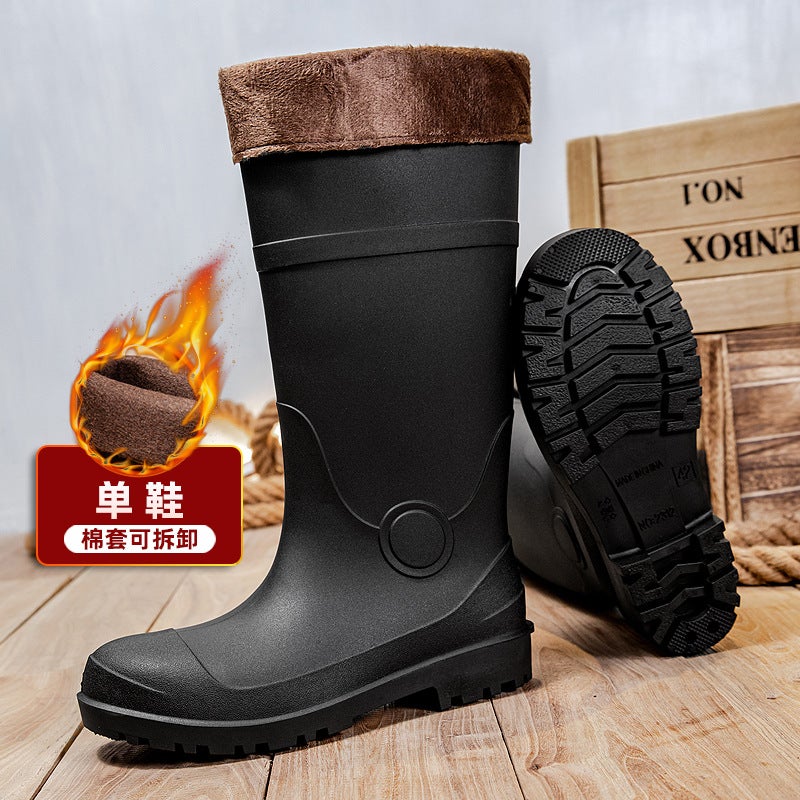 Kuang Jia Steel Head Steel Sole High Rain Boots Men'S Toe Anti-Smash Anti-Puncture Water Boots Labor Protection Construction Site Rubber Shoes Long Water Boots - Image 5