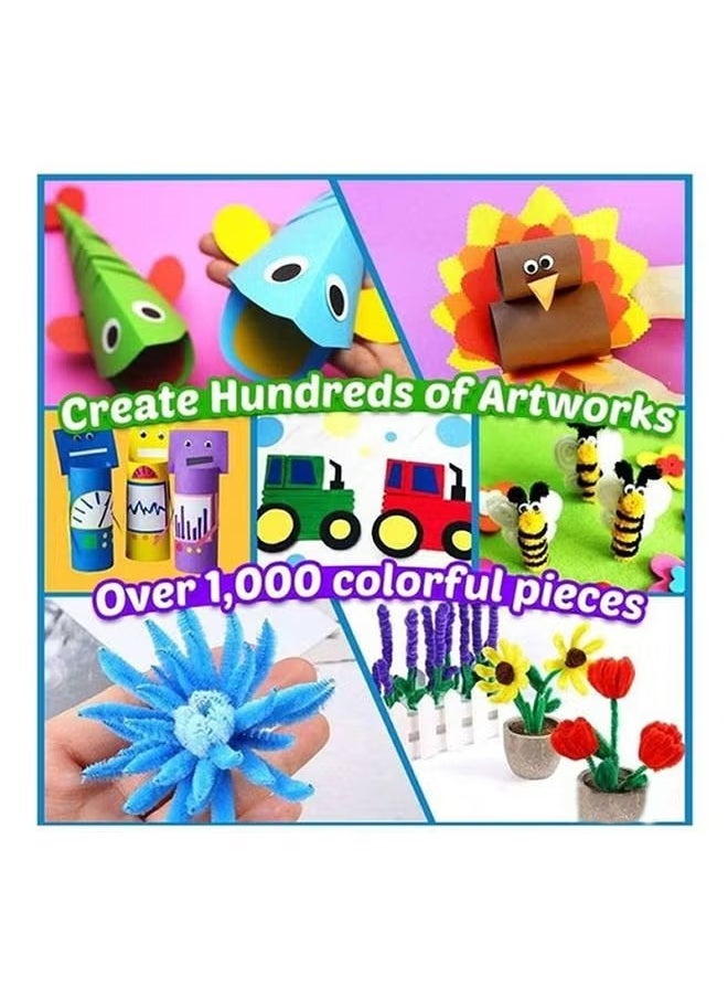 Haidue - 1000-Piece Colourful Creative Art And Craft Jar For Classroom And Home Projects（Random Color） - Image 1