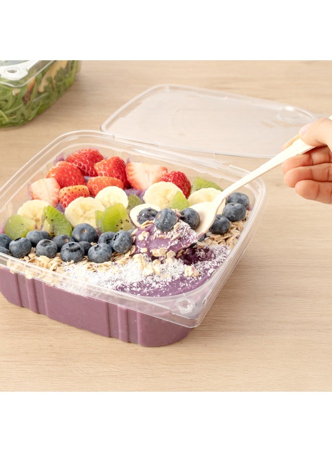 Restaurantware Tamper Tek 48 Ounce Take Out Containers, 100 Tamper-Evident Deli Containers - Hinged Lid, Freezable, Clear Plastic Meal Prep Containers, Disposable, For Carry Out Or Lunches - Image 5