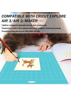 3Pcs Cutting Mat for Cricut, 12”X12” Lightgrip Mat, Non-Slip&Durable Replacement Cutting Mat Compatible with Cricut Maker/Explore Air 2/Air/One Blue - pzsku/Z10B41819D53539BBB81CZ/45/_/1734276219/772c0908-fd9e-4bd0-9d6d-e045679dde9f