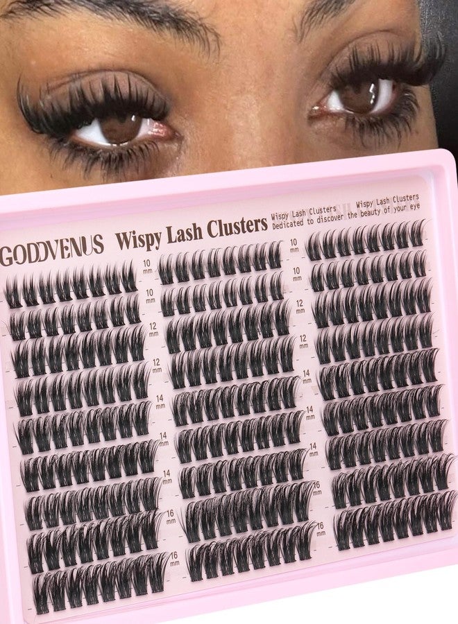 Goddvenus Wispy Manga Lash Clusters Natural Eyelash Clusters Fairy Cluster Eyelash Extensions Anime Individual Lashes C Curl Lash Extension Waterproof DIY Eye Lashes Cluster - Image 1