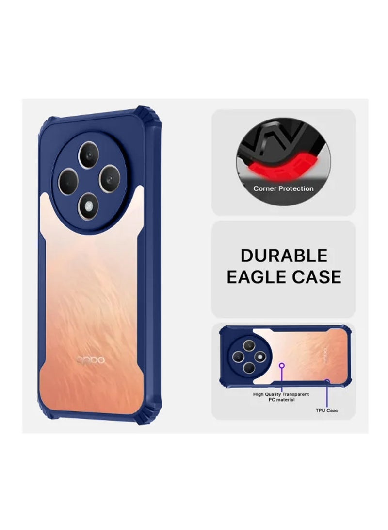 دبليو تيك Oppo Reno12 F 4G / 5G 2024 Hybrid TPU سيليكون مع مصدات درع مرتفعة غطاء نحيف - أزرق كحلي - Image 2