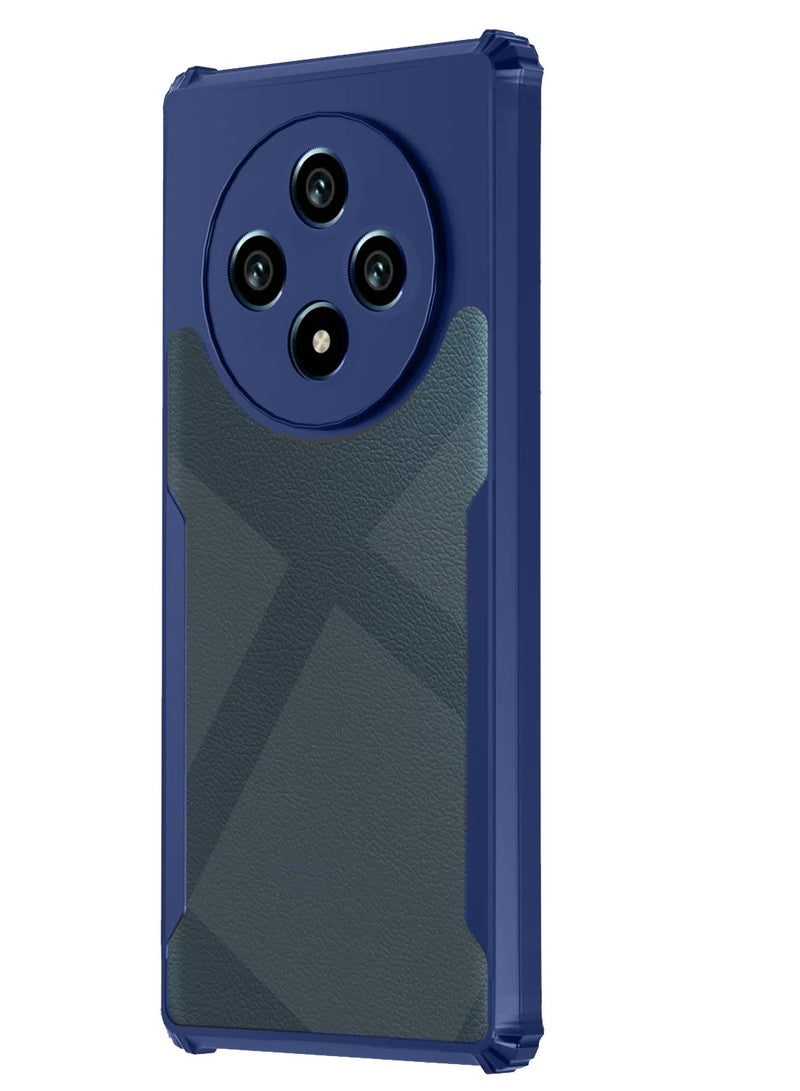 دبليو تيك Oppo Reno12 F 4G / 5G 2024 Hybrid TPU سيليكون مع مصدات درع مرتفعة غطاء نحيف - أزرق كحلي - Image 3